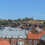 Abbey over Whitby houses