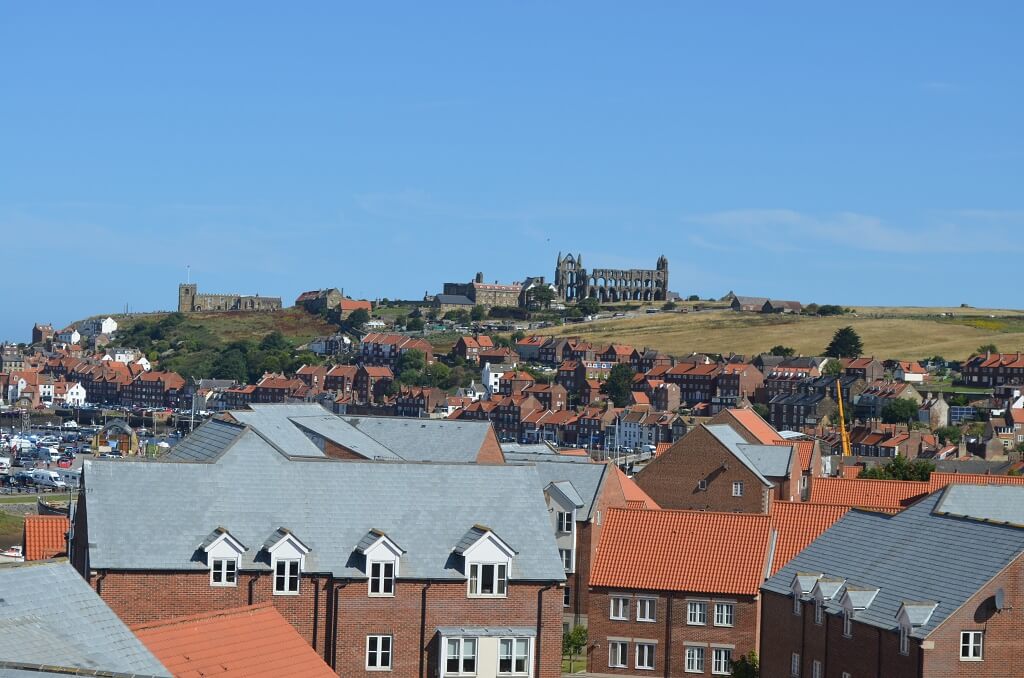 Abbey over Whitby houses
