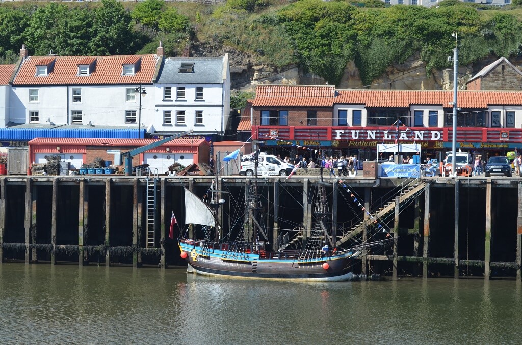 Endeavour moored at Whitby