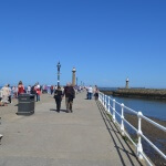 Walking the pier at Whitby