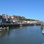 Looking down river from the Swing Bridge in Whitby