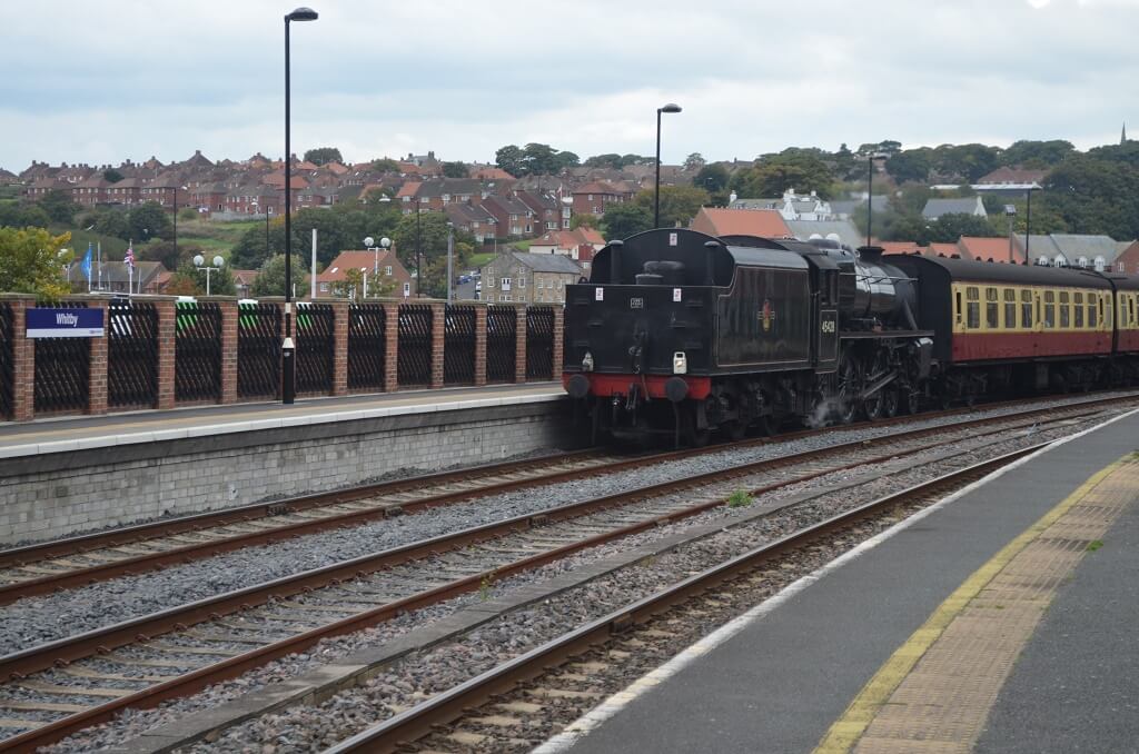 North Yorkshire Moors pulling into Whitby