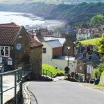 Robin Hoods Bay and Cliffs Behind