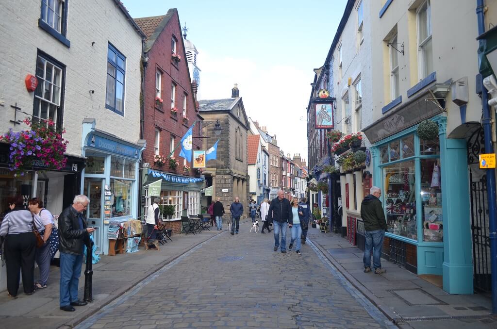Shoppers in Church Street, Whitby