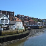 Up river view from swing bridge in Whitby